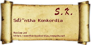 Sántha Konkordia névjegykártya